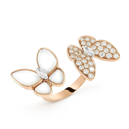 [Perla Lux]TWIN BUTTERFLY DIAMOND MOP RING