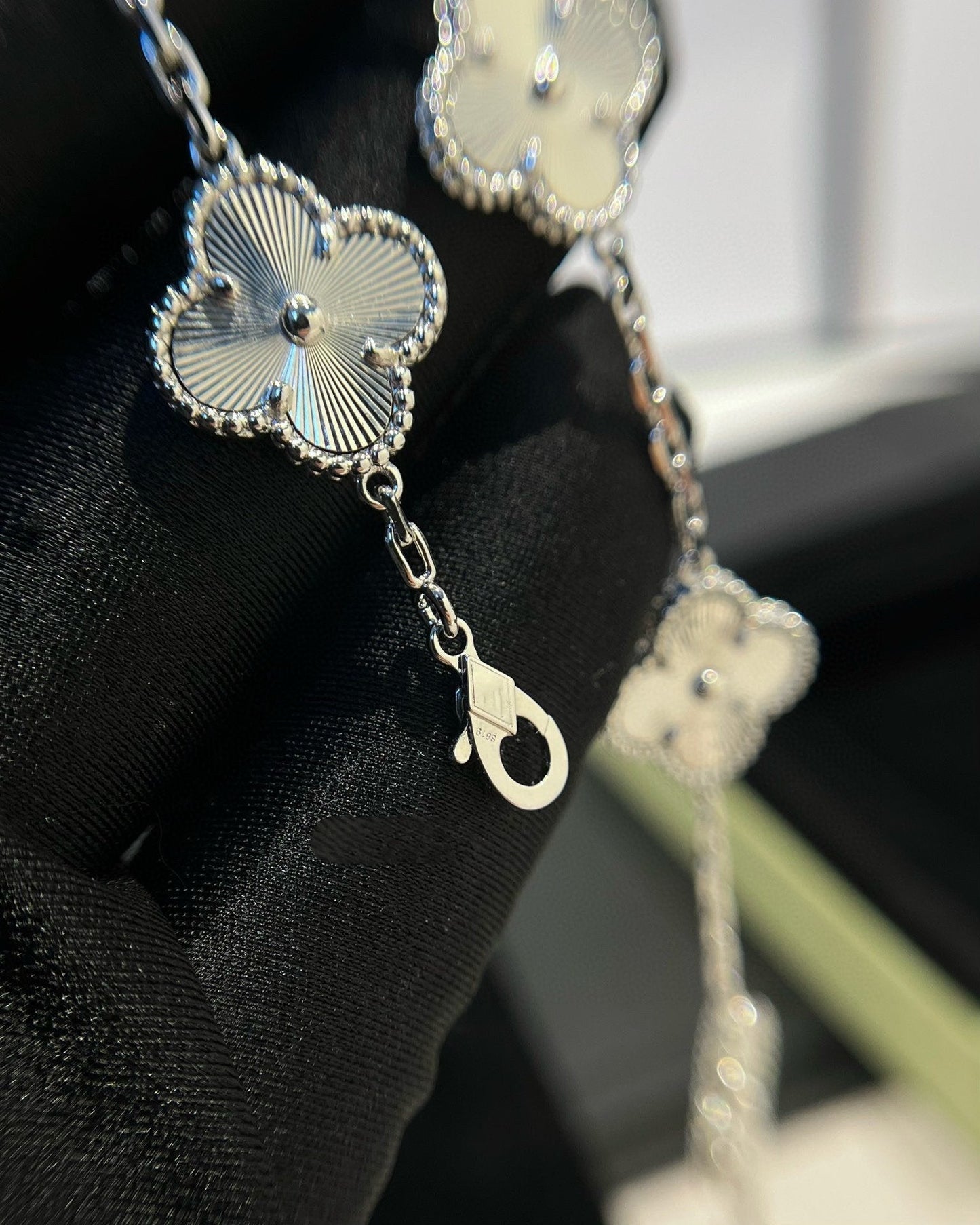[Perla Lux]CLOVER SILVER 5 MOTIFS BRACELET