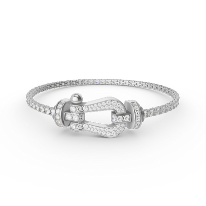 [Perla Lux]FORCE  LARGE HORSESHOE FULL DIAMOND TENNIS BRACELET