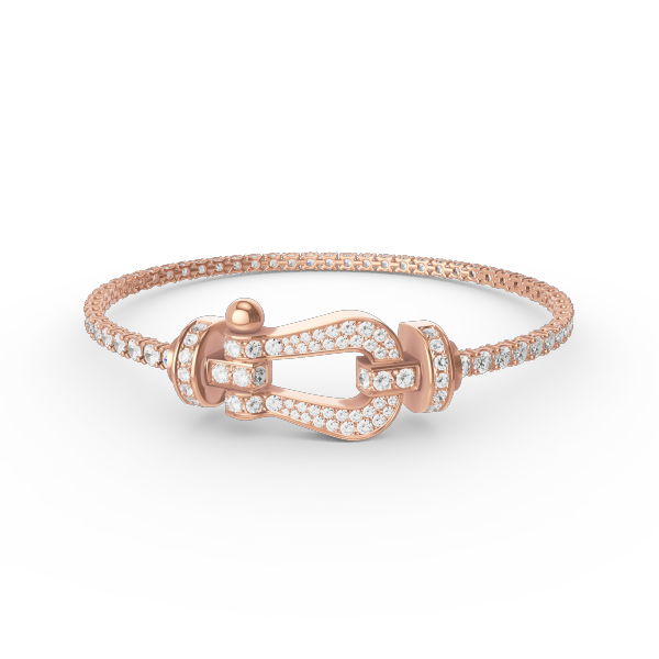 [Perla Lux]FORCE  LARGE HORSESHOE FULL DIAMOND TENNIS BRACELET