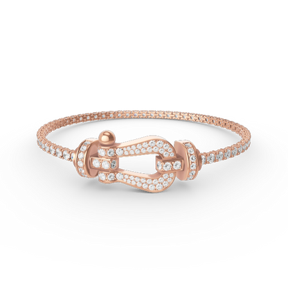 [Perla Lux]FORCE  LARGE HORSESHOE FULL DIAMOND TENNIS BRACELET