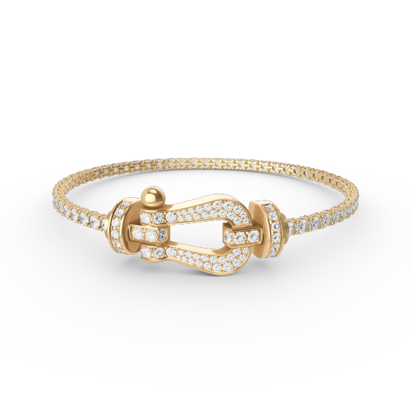 [Perla Lux]FORCE  LARGE HORSESHOE FULL DIAMOND TENNIS BRACELET