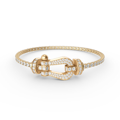 [Perla Lux]FORCE  LARGE HORSESHOE FULL DIAMOND TENNIS BRACELET