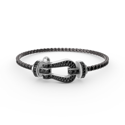 [Perla Lux]FORCE  LARGE HORSESHOE FULL DIAMOND TENNIS BRACELET